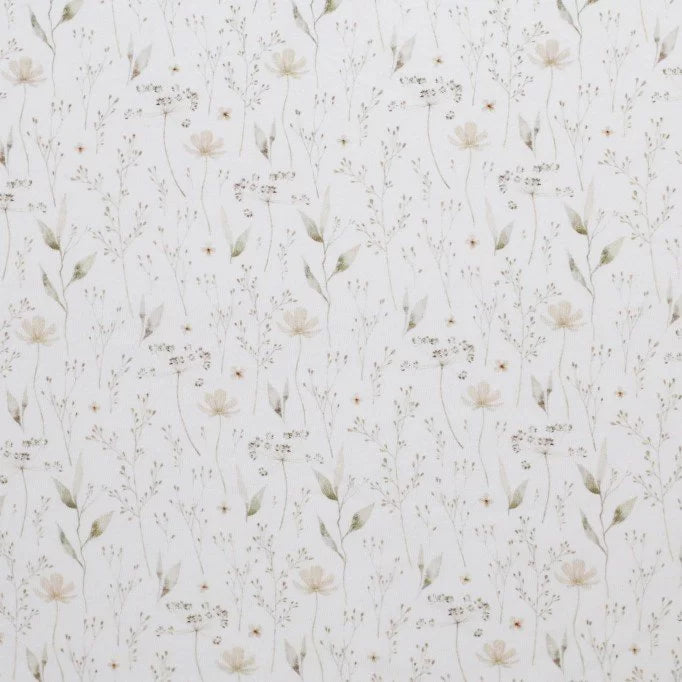 Premium Cotton Poplin Fabric - Natural Floral Print - Perfect for Dresses, Shirts & Home Decor