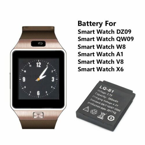 LQ S1 3.7V 380mAh Rechargeable Lithium Battery for AB S1, DJ 09, DZ09, GJD, HKS S1, FYM M9 Smartwatches - Long Lasting Power for Fitness Tracking & Daily Use