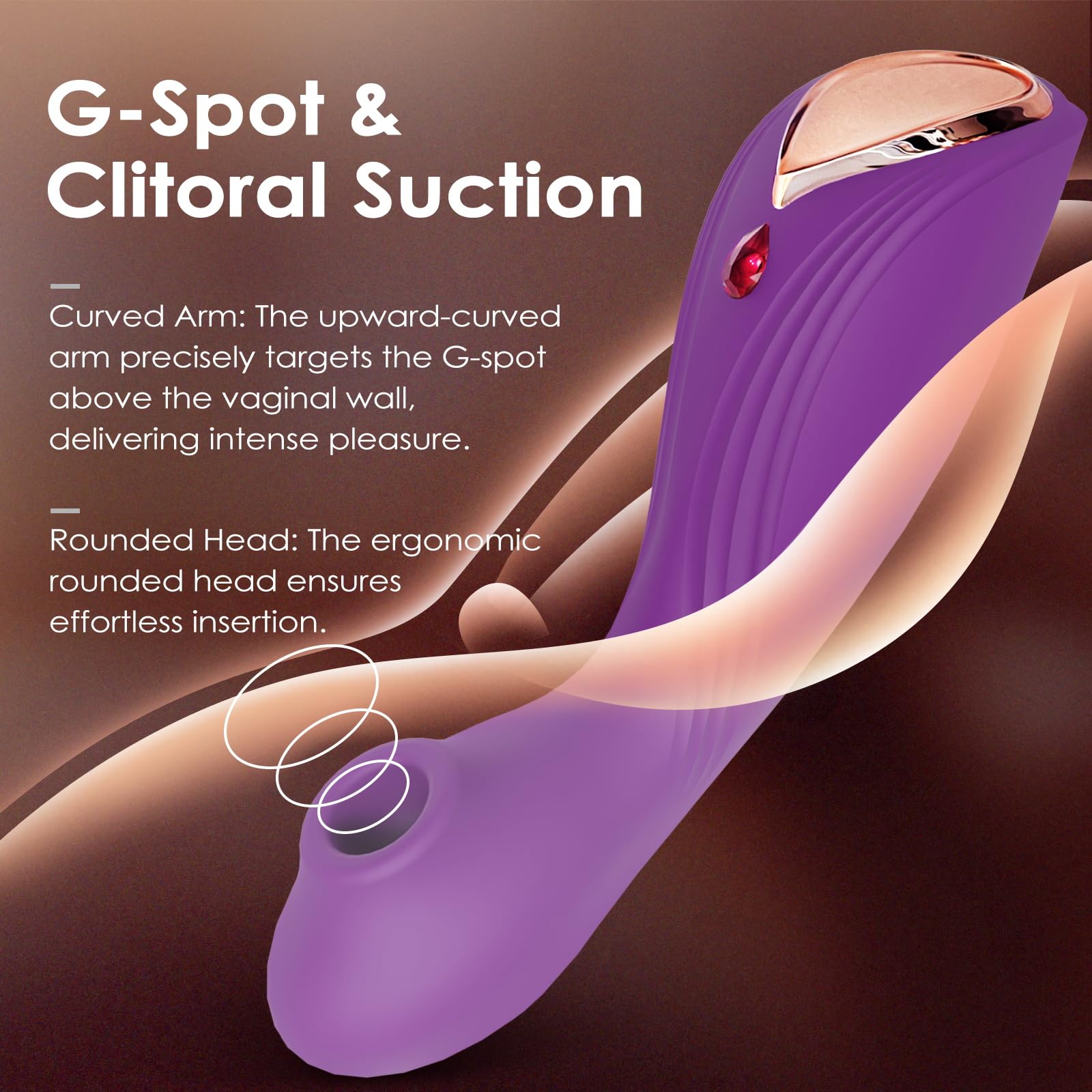 2 in 1 G Spot & Clitoral Vibrator - 9 Suction Modes Adult Sex Toy for Women & Couples, Powerful Clitoris & Nipple Stimulator for Quick Orgasm - Perfect for Solo Play & Intimate Couples Moments