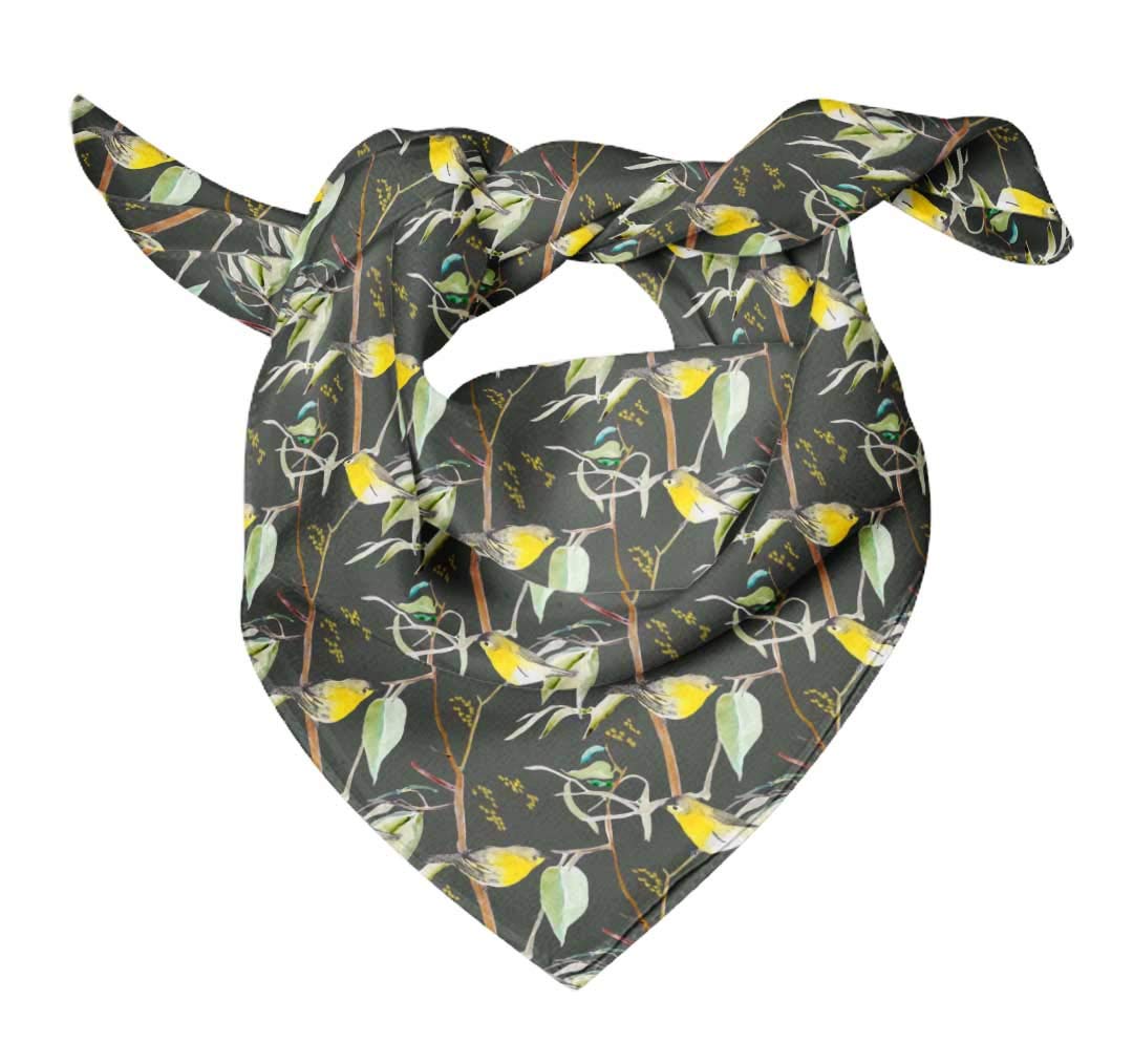 Bimba Printed Pure Silk Scarf - Women's Fashion Hair Neck Head Bandana Wrap - Perfect for Boho Style, Beach Outfits & Special Occasions