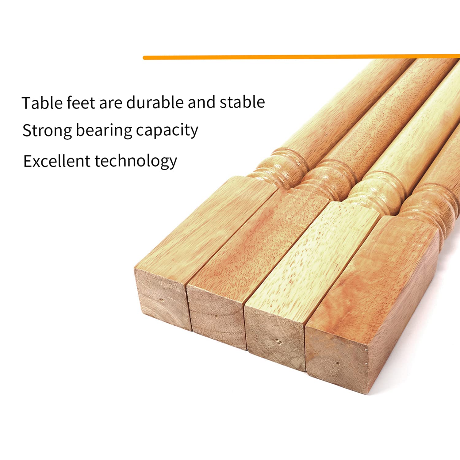 28 Inch Wooden Furniture Legs 4-Pack - Turned Farmhouse Style Table Legs for DIY Coffee Tables, Benches & Dining Tables - Varnish Coated Replacement Legs (Perfect for Home Decor, Rustic Furniture Projects & Table Repair)