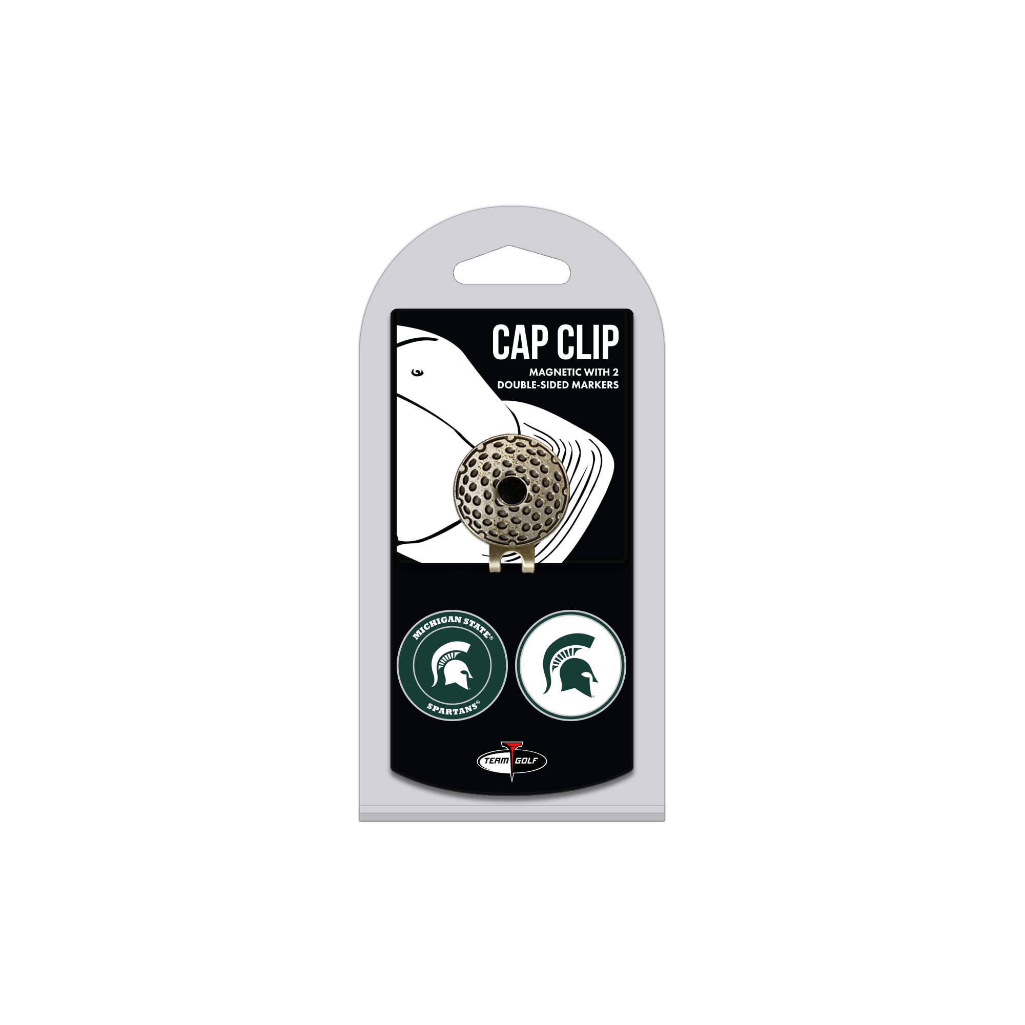 NCAA Golf Cap Clip with 2 Removable Double-Sided Magnetic Ball Markers - Easy Hat Attachment for Golfers | Perfect for Golf Tournaments, Practice Rounds & Course Play