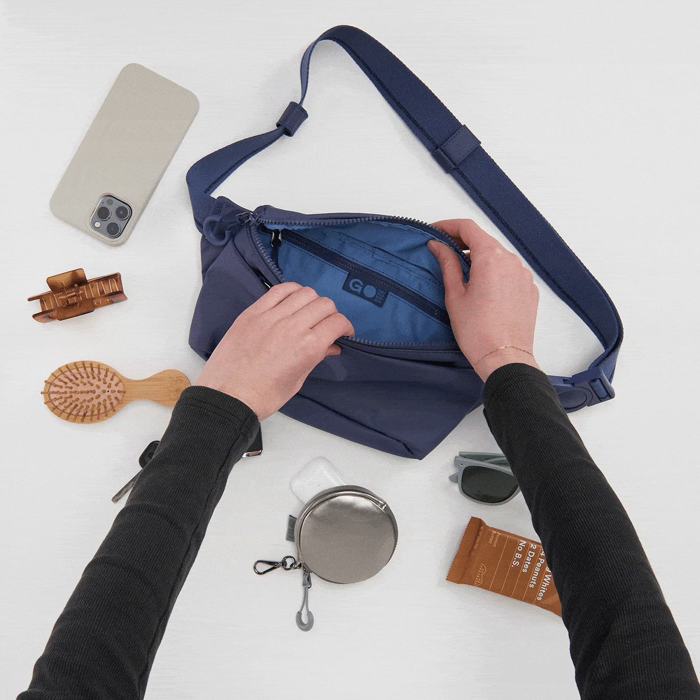 BE HOLD Belt Bag - Eco-Friendly Recycled Nylon Waist Pack for Men & Women | Perfect for Travel, Hiking, and Everyday Use