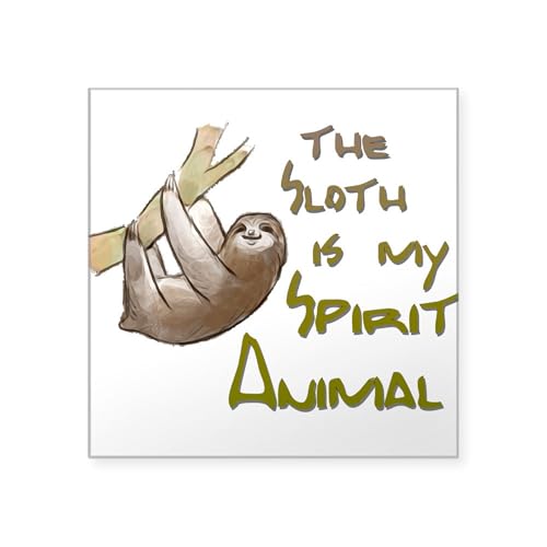 Clear - the Sloth is My Spirit Animal Sticker