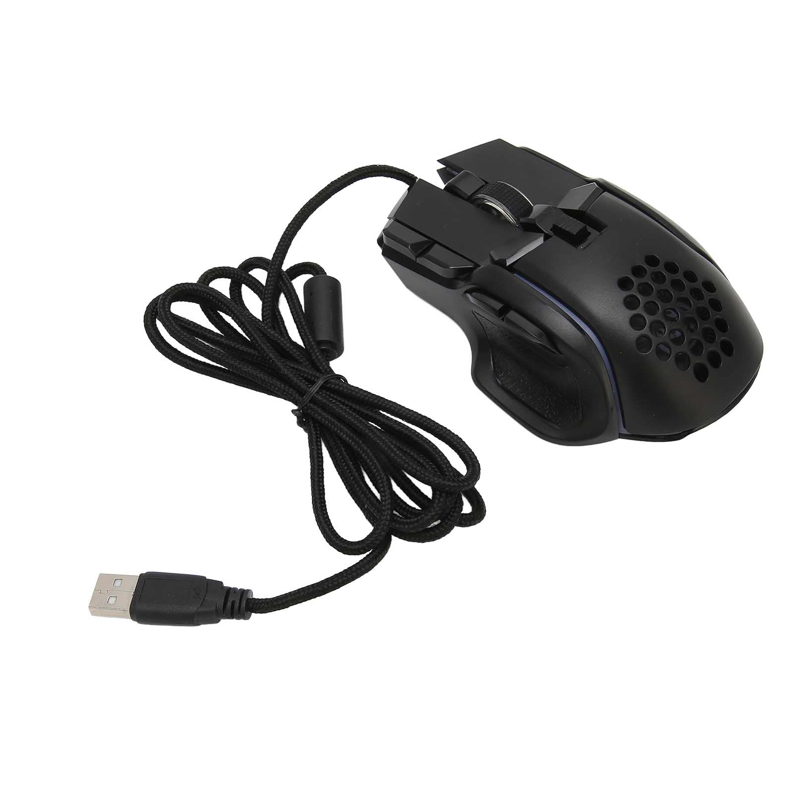 RGB Gaming Mouse with 10 Programmable Buttons & 12800 DPI - Wired Optical Gaming Mouse for PC, Customizable DIY Keys & Quick Start - Perfect for FPS, MOBA & MMO Games