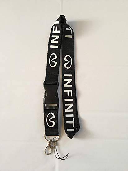 Infiniti Lanyard - Black with White Logo - Premium ID Badge Holder for Work, Events & Conventions - Durable Neck Strap for Keys, Cards & Security Access