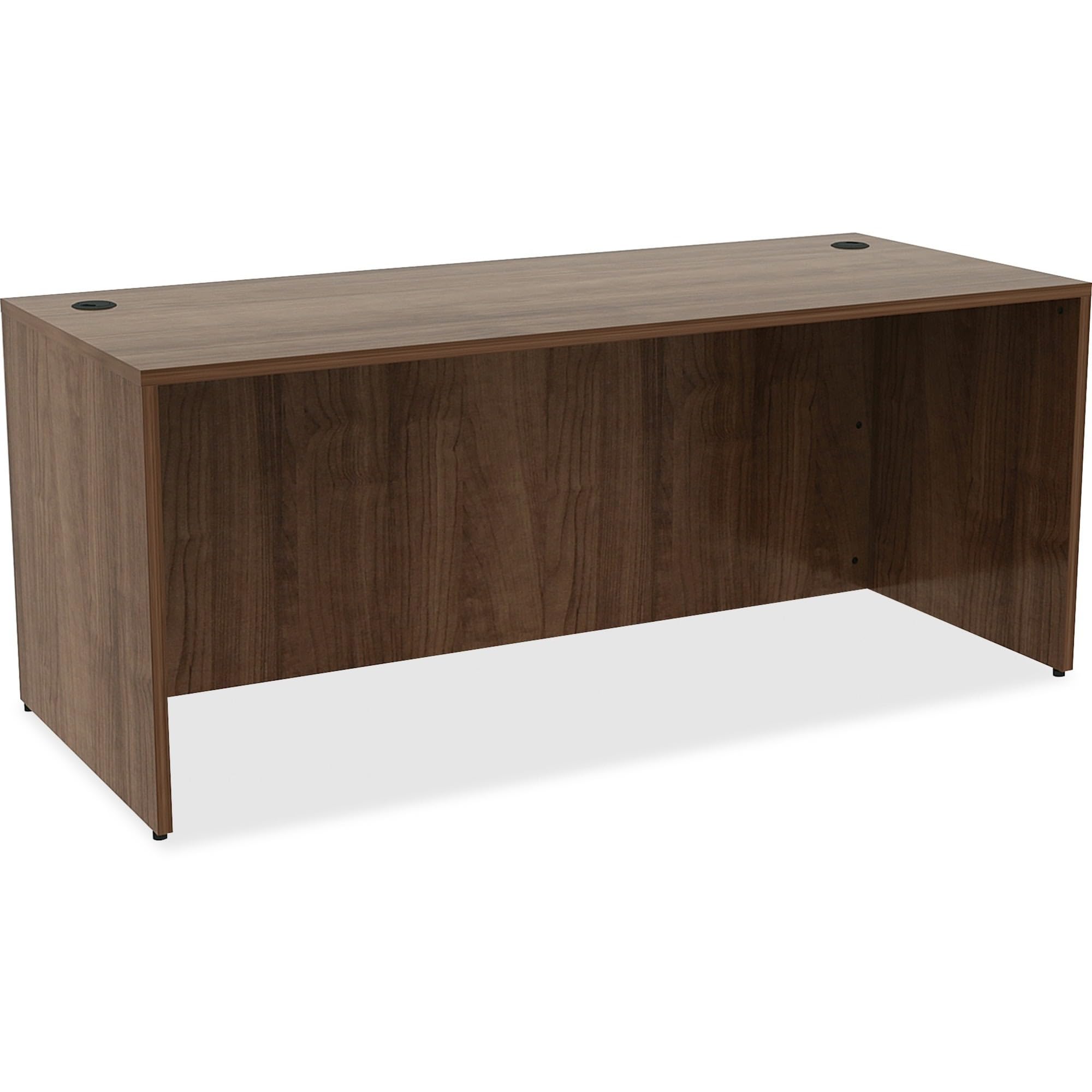 Lorell Office Desk - Ergonomic Computer Desk for Home & Office Workspace - Adjustable Height Writing Table with Storage Shelf - Perfect for Remote Work, Gaming & Study