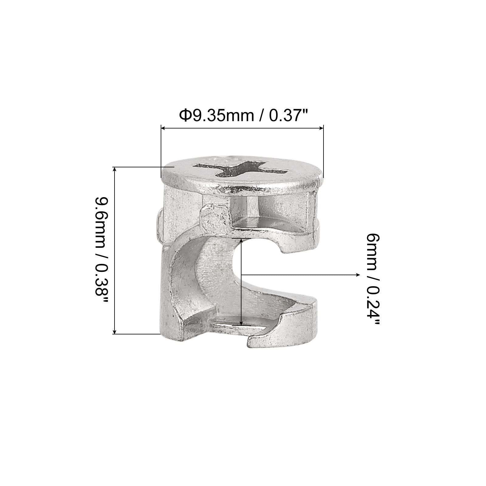 HARFINGTON 80pcs 9.9x9.6mm Cam Lock Nuts for Furniture Assembly, Joint Connector Locking Nuts & Cam Fittings - Perfect for DIY Furniture, Cabinets, Shelves and Home Improvement Projects