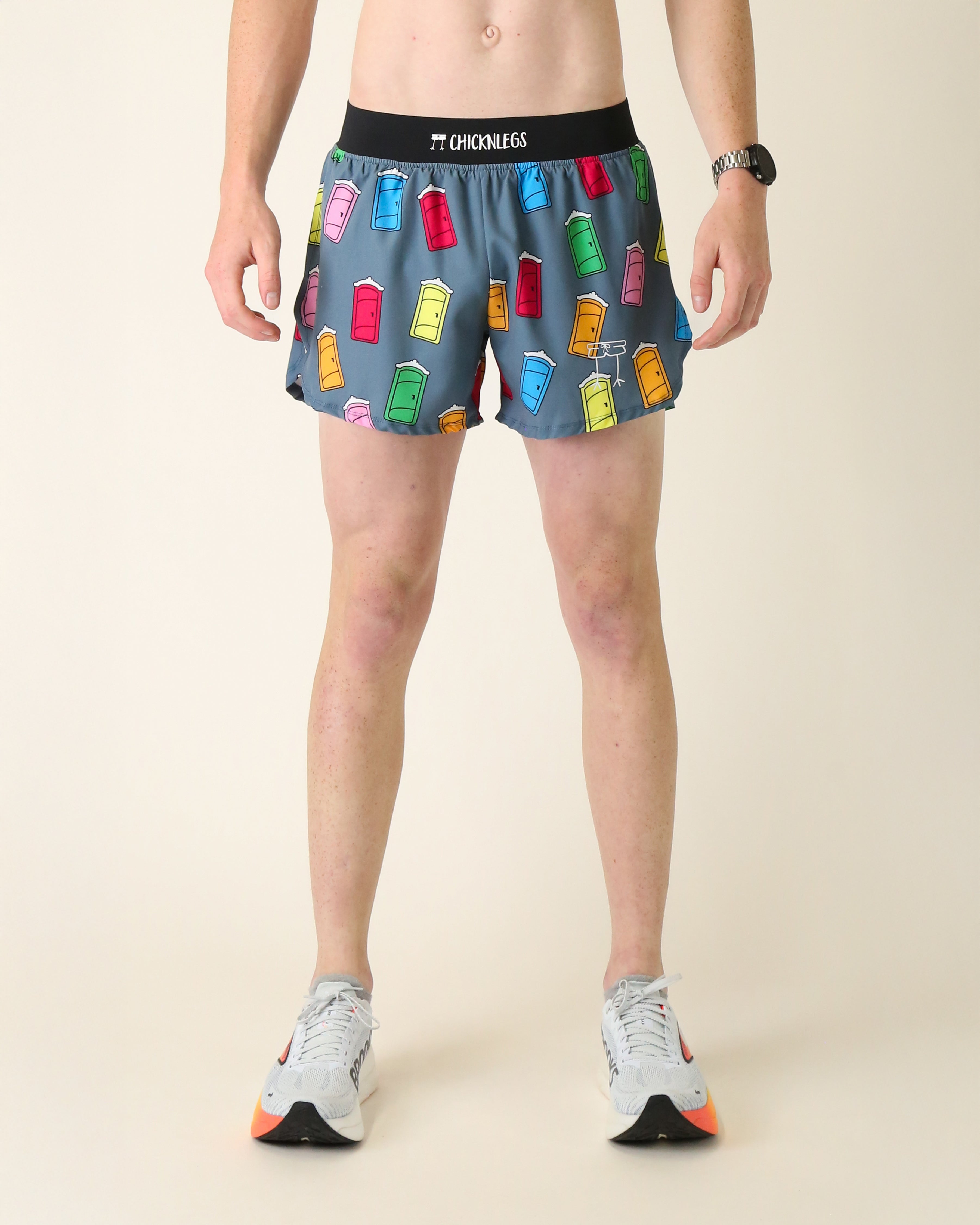 **Men's 4-Inch Split Running Shorts - Lightweight Quick-Dry Athletic Shorts for Gym, Workout & Outdoor Activities**