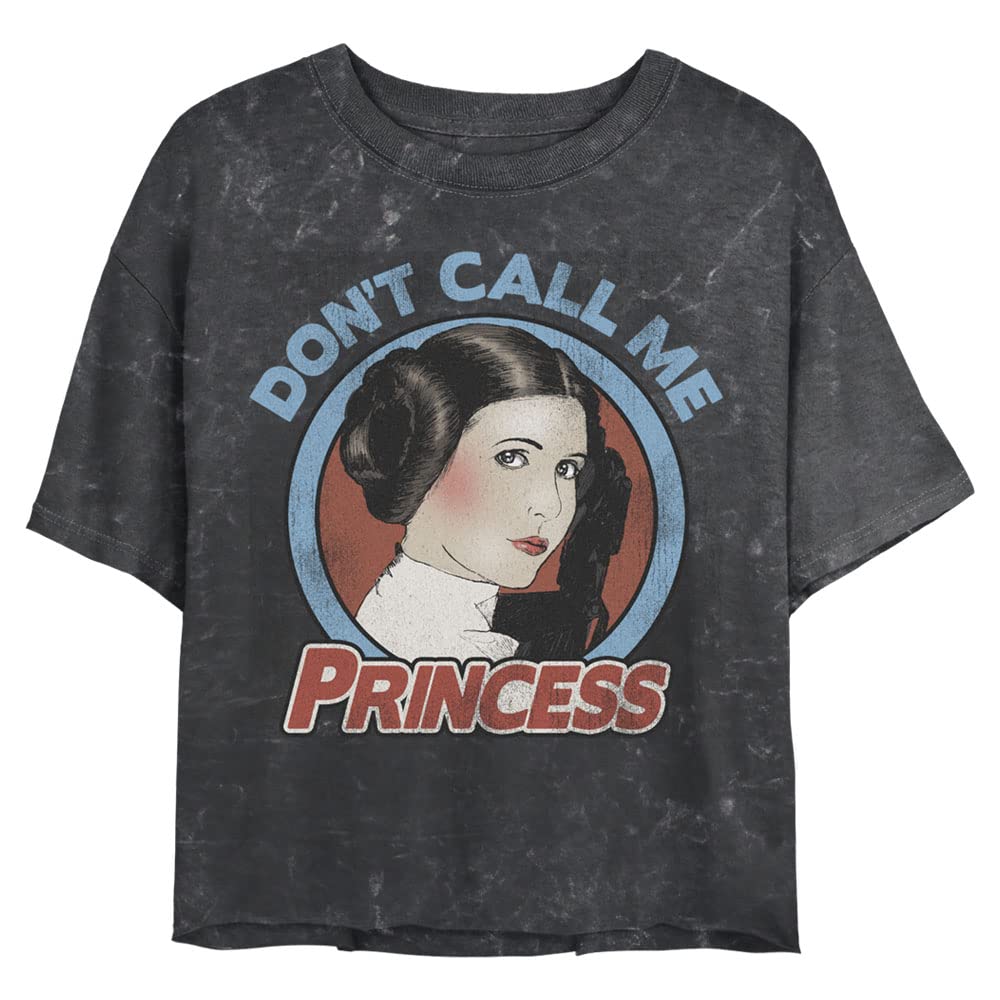 Star Wars Princess Leia Women's Vintage Wash Short Sleeve Crop T-Shirt | Casual Graphic Tee for Cosplay, Fandom & Everyday Wear