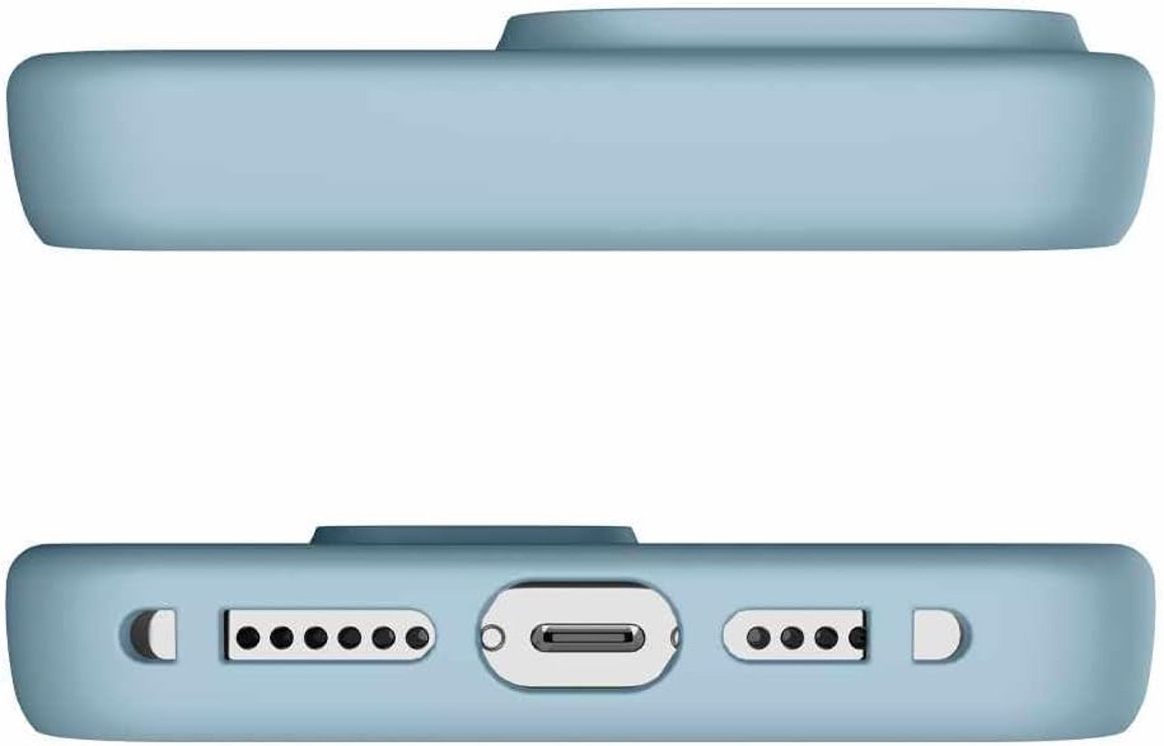 Premium Velvet MagSafe Case for iPhone 15 Plus - Soft Velvet Sky Blue Protective Cover | Slim Fit, Wireless Charging Compatible | Perfect for Everyday Use & Special Occasions
