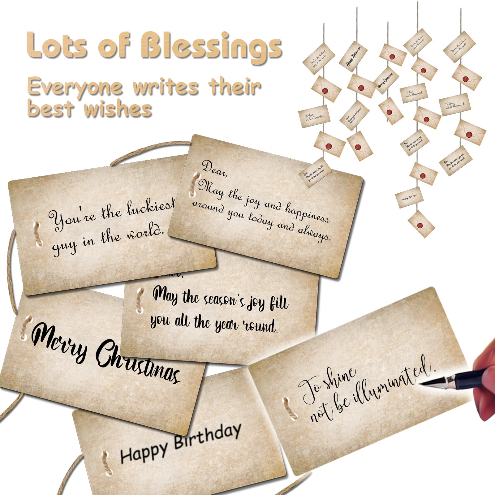 4 Pack Floating Letter Banners - Customizable Party Decorations for Birthday, Halloween & Christmas - Perfect for Home Decor, Wedding Backdrops & Holiday Celebrations