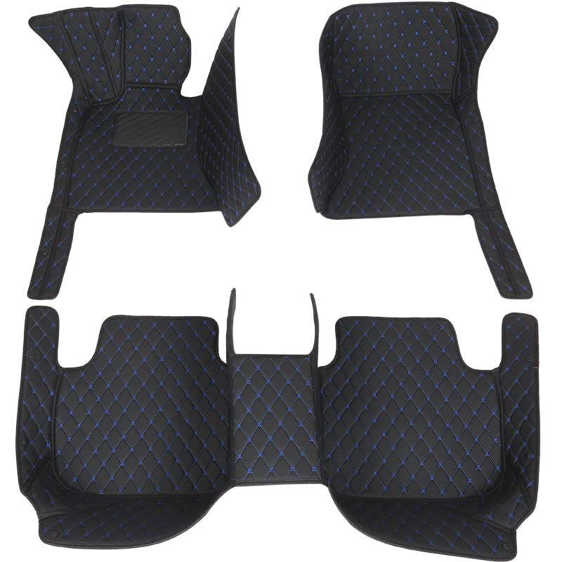 Black with blue stitching