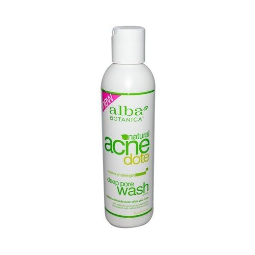 Alba Botanica Natural Acnedote Deep Pore Face Wash for Oily & Acne-Prone Skin - 6 oz (Pack of 10) - Gentle Daily Cleanser with Salicylic Acid & Botanical Extracts - Perfect for Teen & Adult Skincare Routine