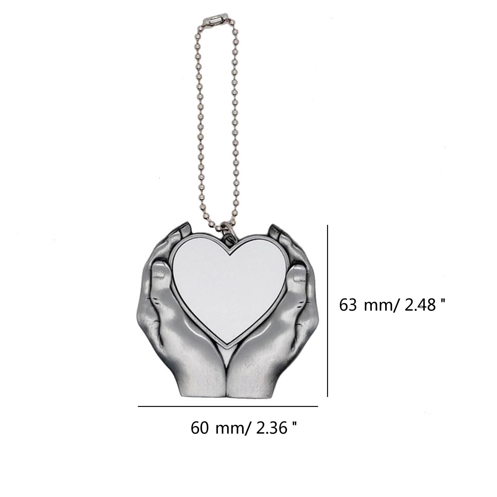 Meiliyizu Customizable Heart-Shaped Car Pendant - Personalized Photo Car Hanging with Sublimation Blank for Valentine's Day, Anniversary, or Romantic Gift