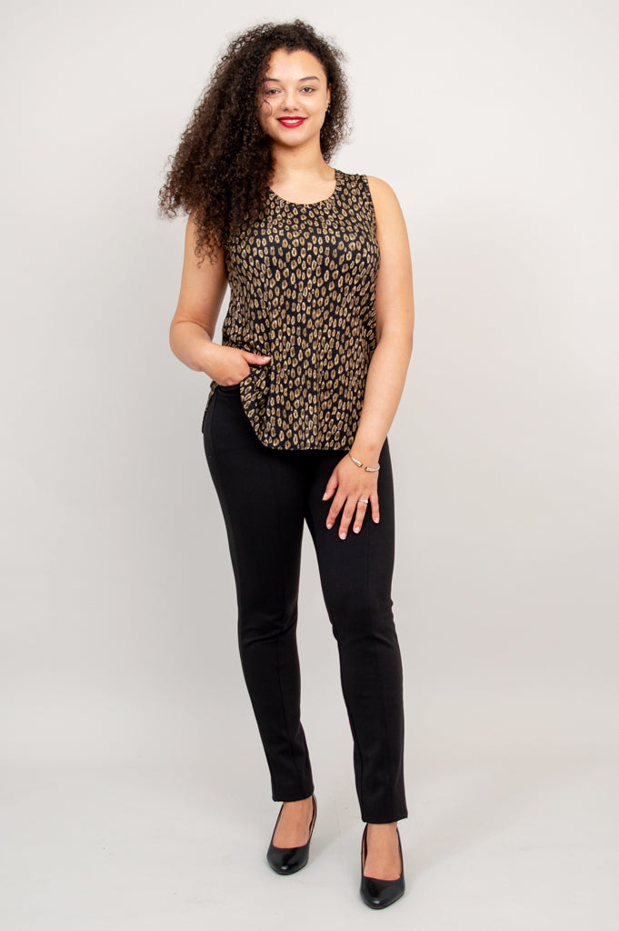 Jazz Tank Top - Jungle Print Bamboo Fabric - Women's Casual Wear for Summer & Music Festivals