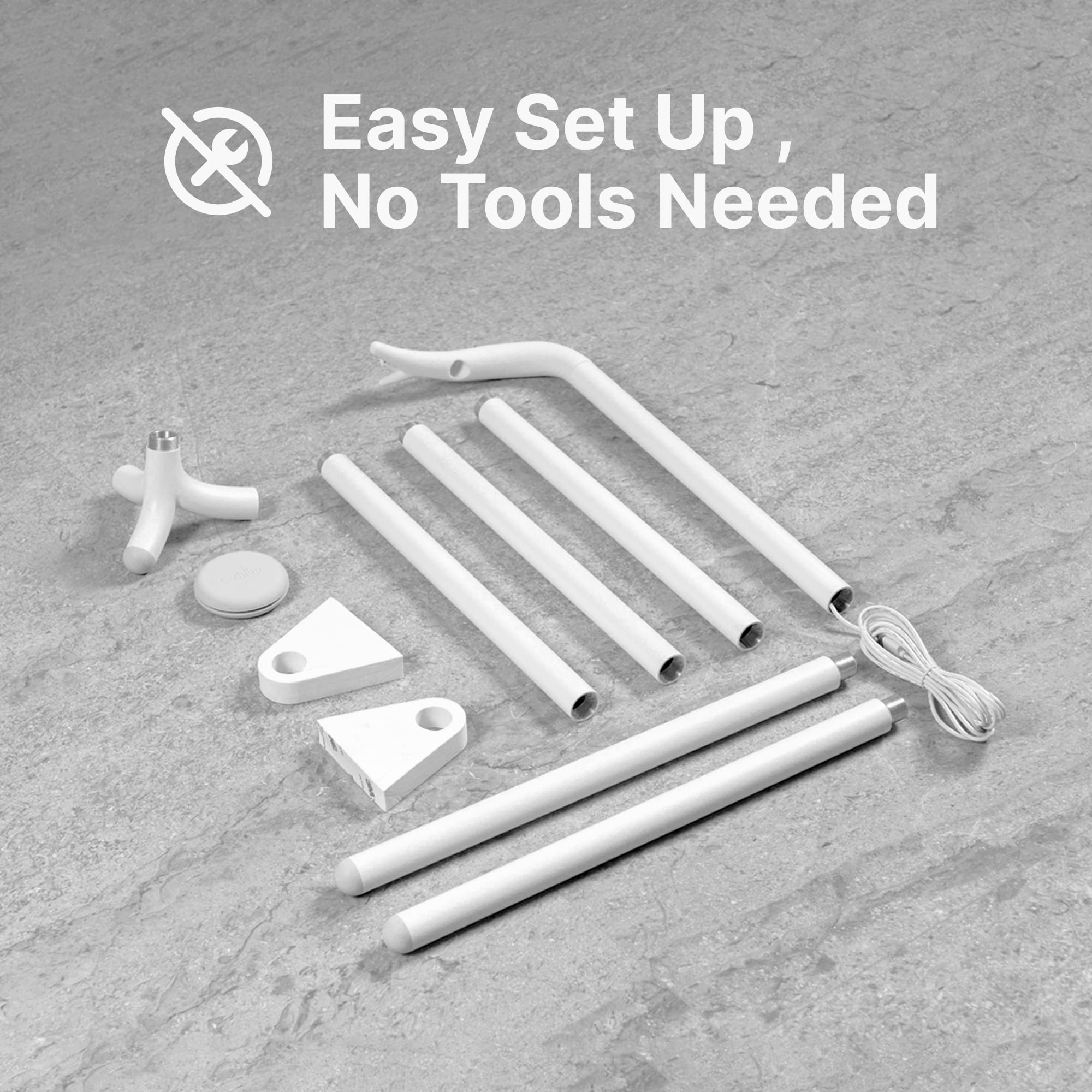 Lollipop Baby Monitor Floor Stand - Adjustable Nursery Crib Mount with Flexible Silicone Head (White) | Perfect for Nursery, Bedroom & Child Safety Monitoring
