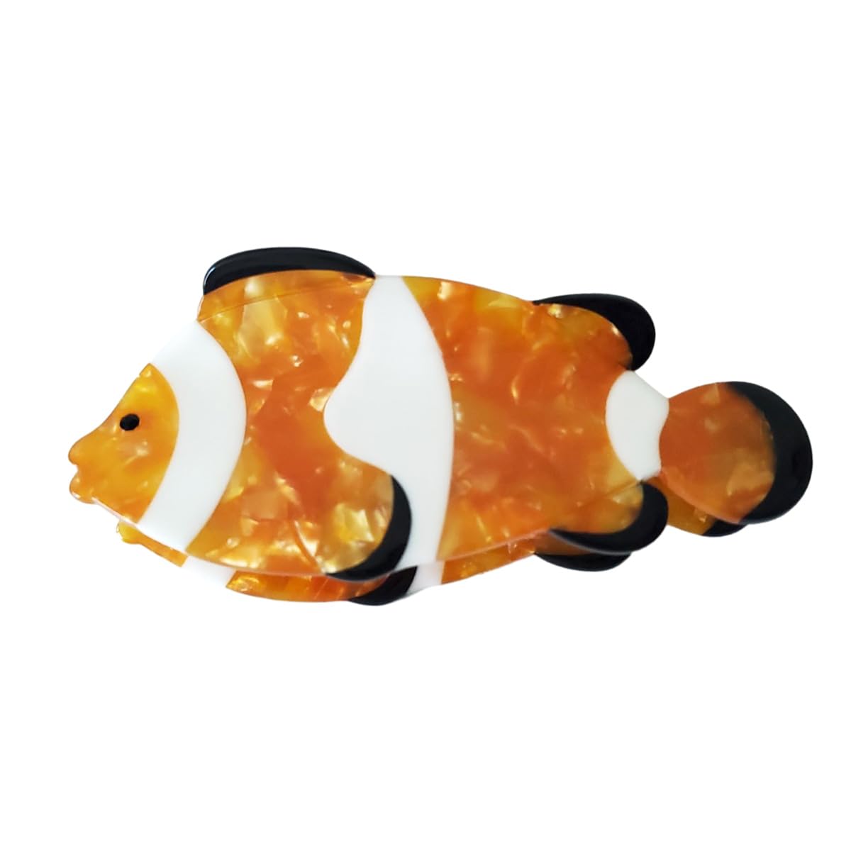 Stylish Acetate Claw Hair Clips for Women - Cute Clownfish Design Hair Accessories for Ponytails, Braids & Everyday Hairstyles