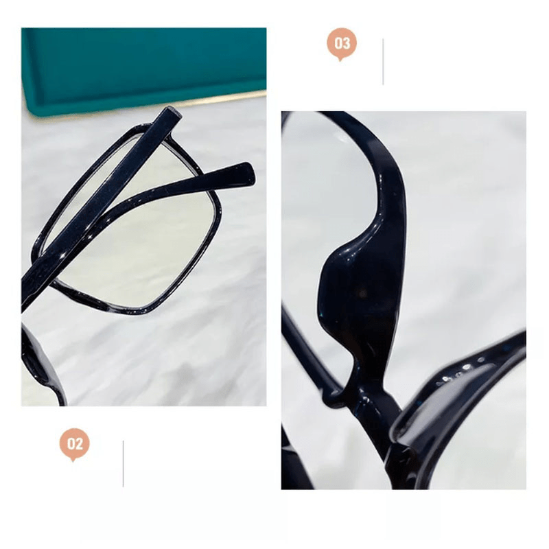 Anti Blue Light Reading Glasses - Retro Small Square Frame for Computer, Phone & Digital Screen Use - Reduce Eye Strain & Fatigue for Work, Reading & Gaming