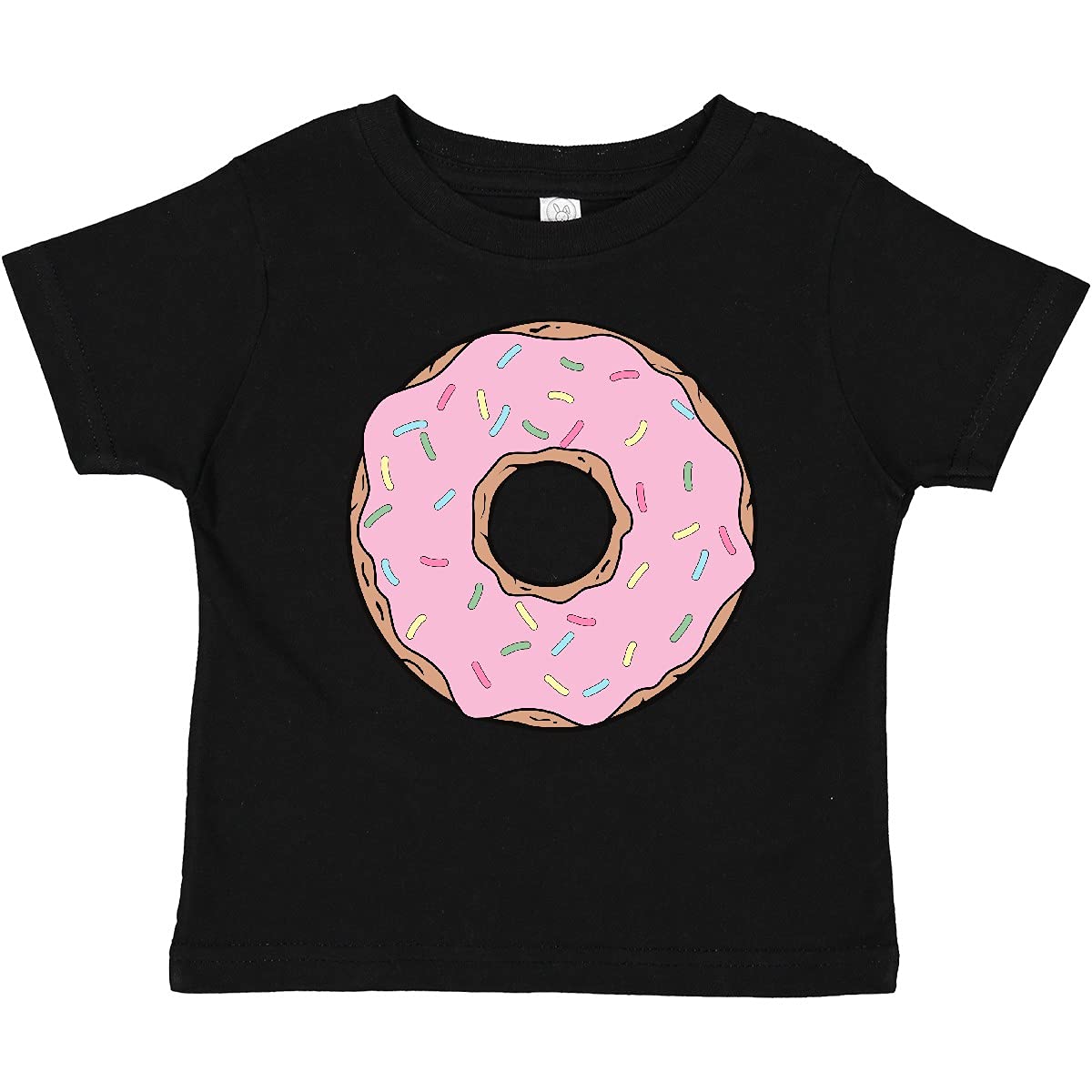 Inktastic Pink Donut Baby T-Shirt - Cute Doughnut with Frosting & Sprinkles Graphic Tee for Toddlers | Perfect for Birthday Parties, Playdates & Casual Outfits