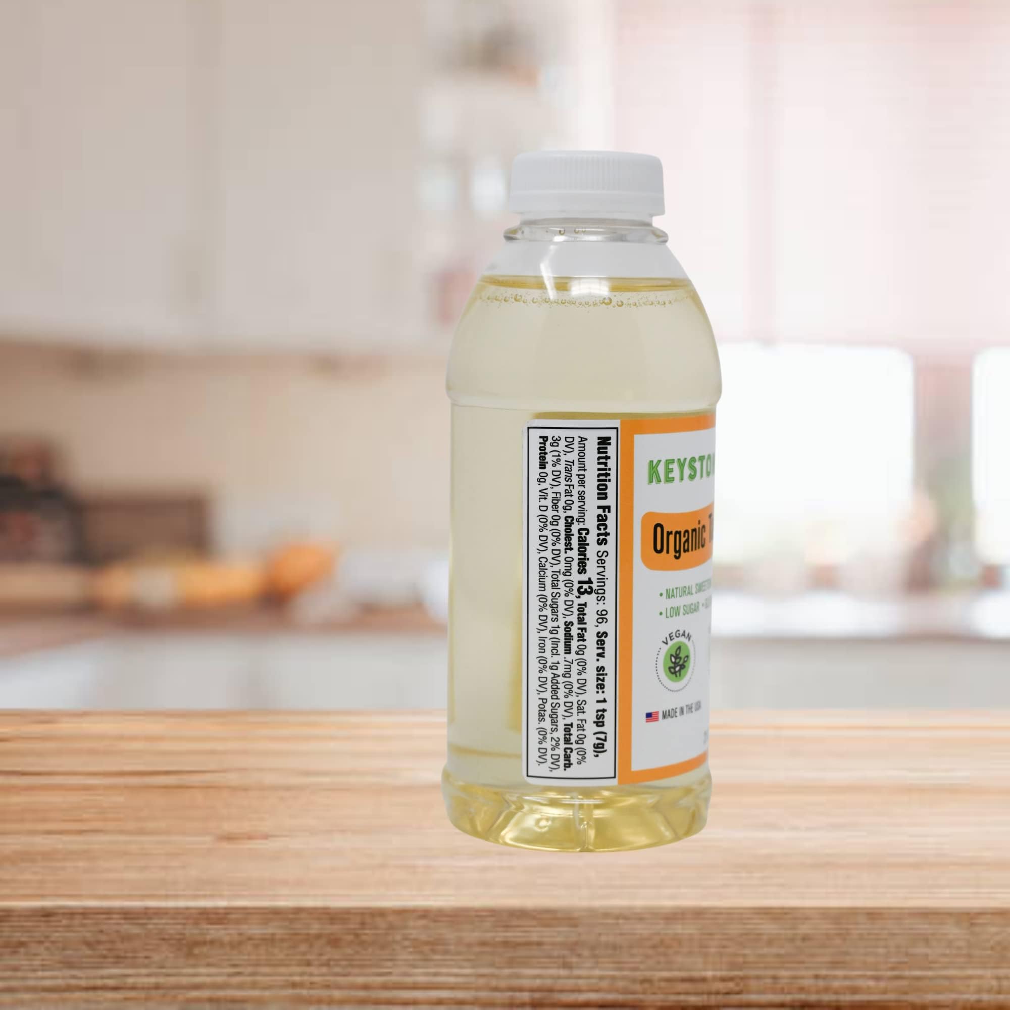Organic Tapioca Syrup 1 Pint Bottle - Natural Sweetener, Low Sugar, Gluten Free, Vegan, Non-GMO, Kosher-Parve - Perfect for Baking, Coffee, Tea & Healthy Recipes