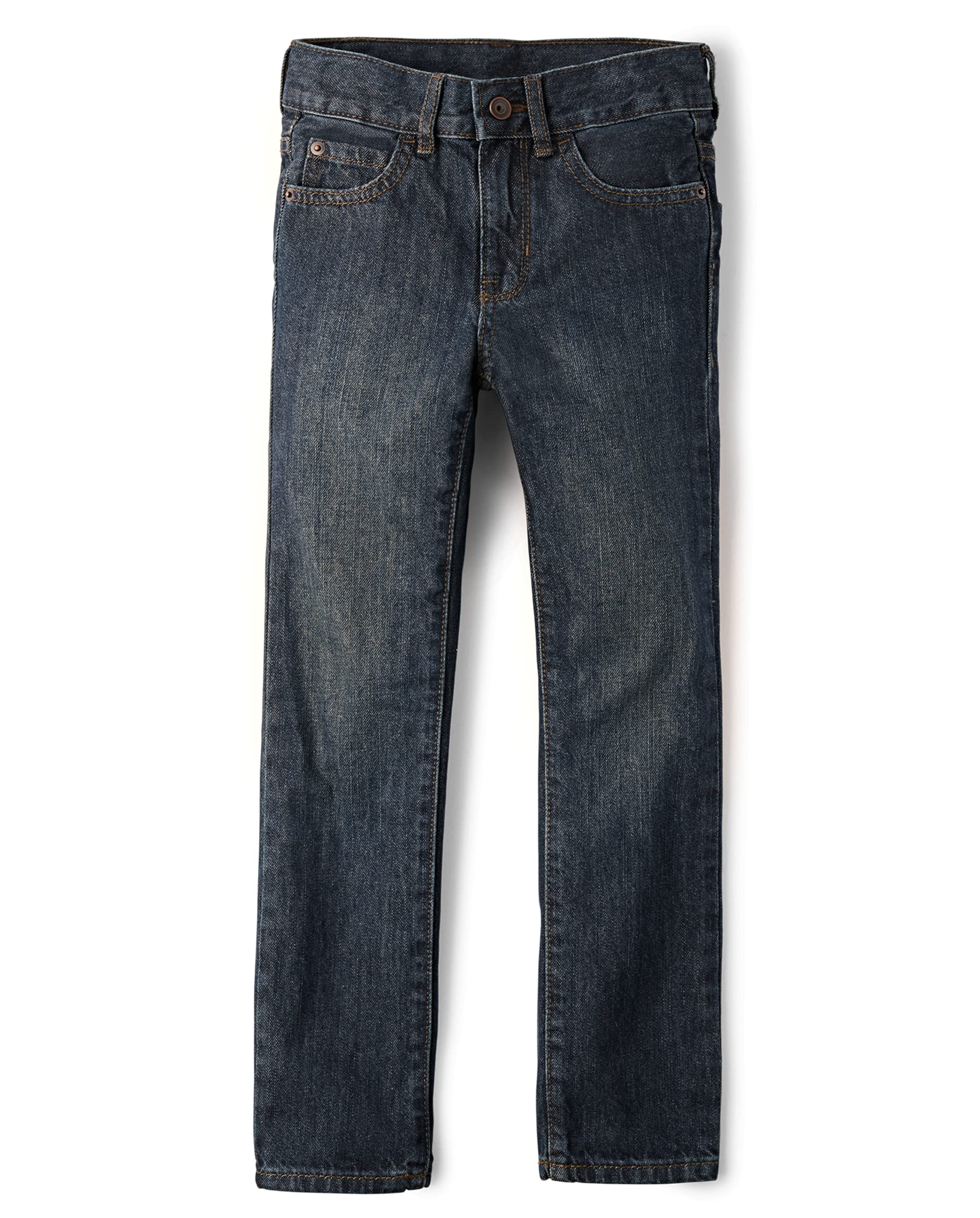 The Children's Place Boys' Straight Leg Jeans - Classic 5-Pocket Denim Pants for School, Play & Everyday Wear | Comfortable Kids Jeans for Active Boys
