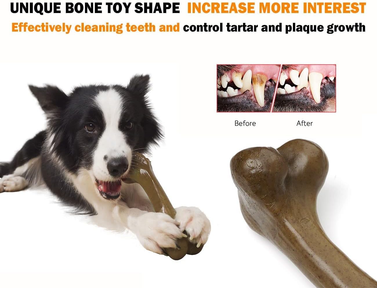 Indestructible Tough Dog Toys for Aggressive Chewers - Durable Nylon Dog Bones & Puppy Teething Toys for Medium/Large Breeds - Beef Flavor Interactive Chew Toys - Perfect for Playtime, Training & Anxiety Relief - Best Gift for Dogs