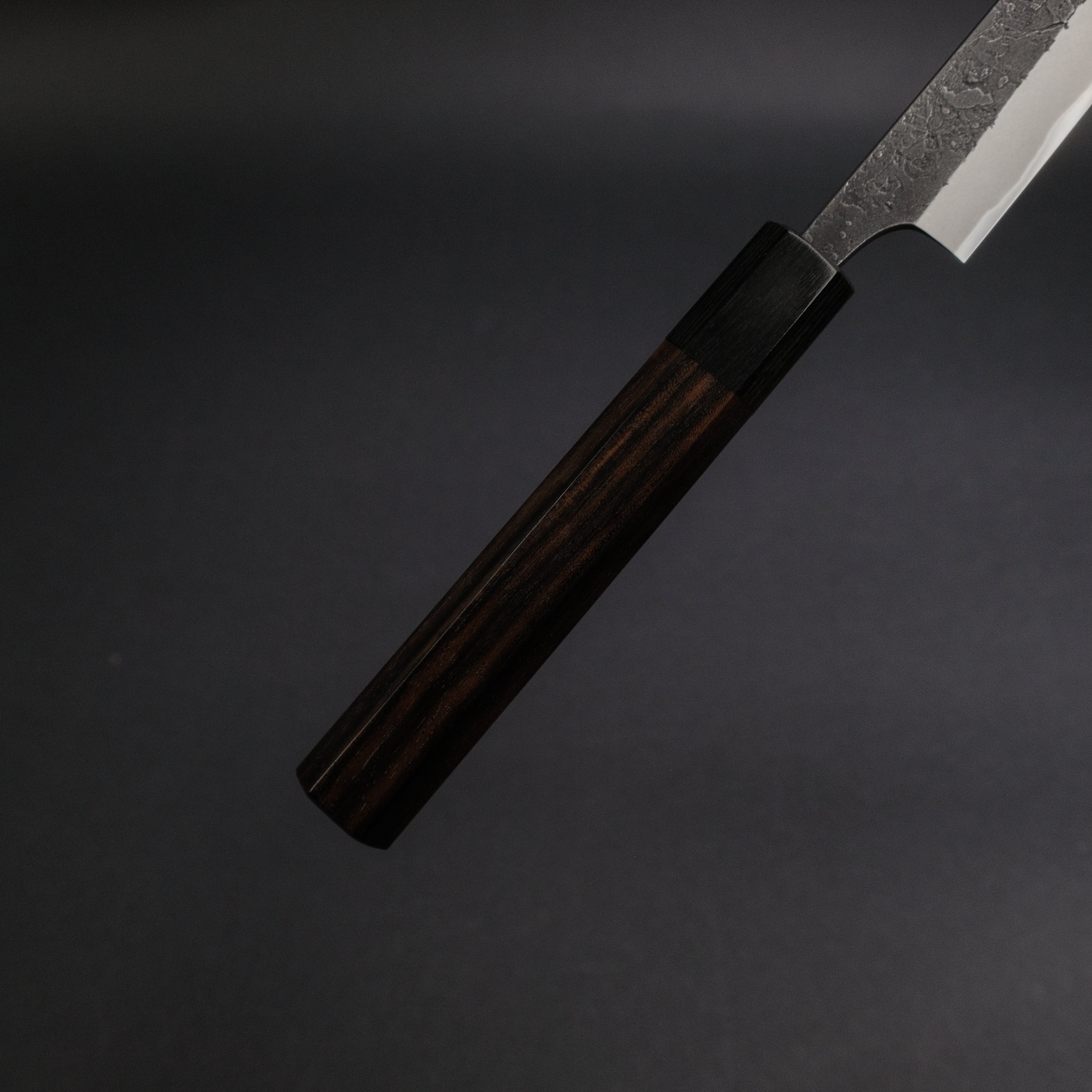 Akifusa Wakui Kurouchi Nashiji Blue #2 Sujihiki 210mm Japanese Chef Knife with Ebony Handle - Premium Slicing Knife for Sushi, Meat & Fish - Professional Kitchen & Home Cooking Essential (Discounted)