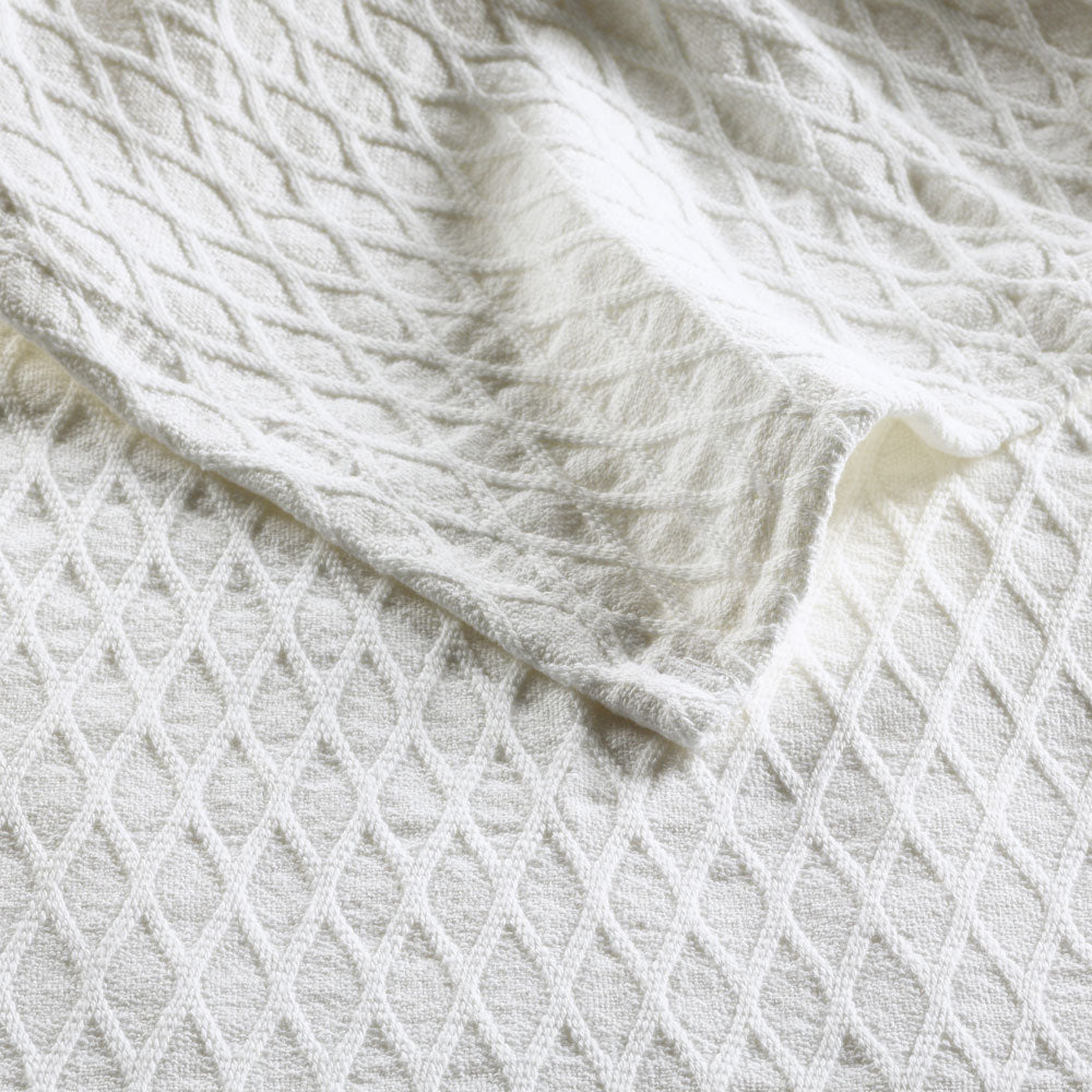 Premium 100% Cotton Gosford White Blanket - Super King Size, Ultra Soft & Breathable for Year-Round Comfort | Perfect for Bedroom, Living Room, Hotel & Guest House Use