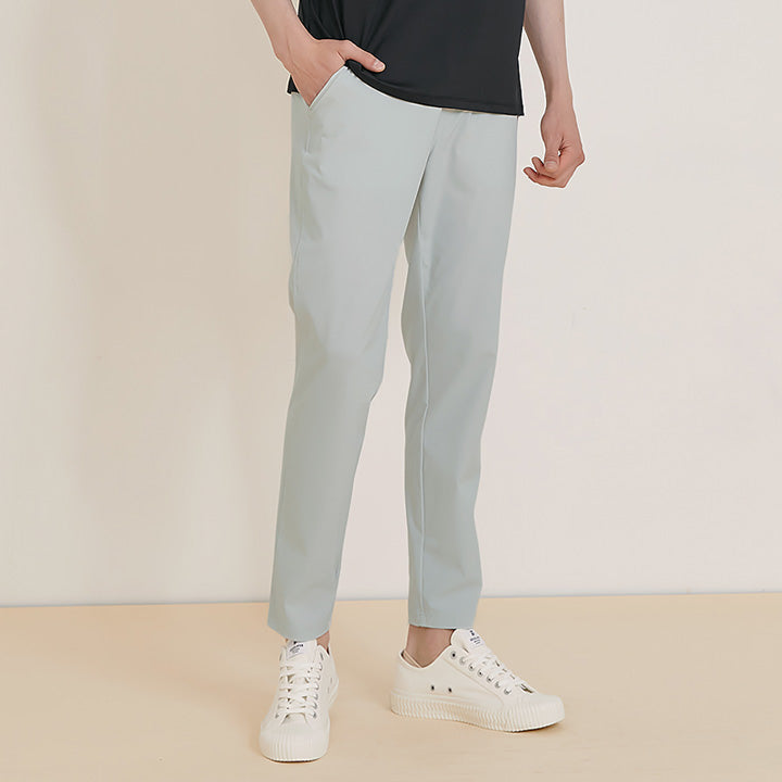 Elastic Waist Tapered Fit Pants for Women - Comfortable Stretch Work Pants for Office, Travel & Casual Wear