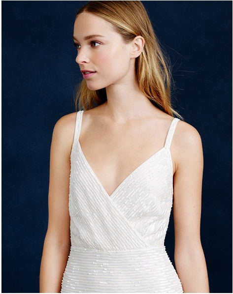 J. Crew Harper Beaded Mermaid Wedding Dress - Elegant Beaded Lace Bridal Gown for Beach, Church & Formal Weddings