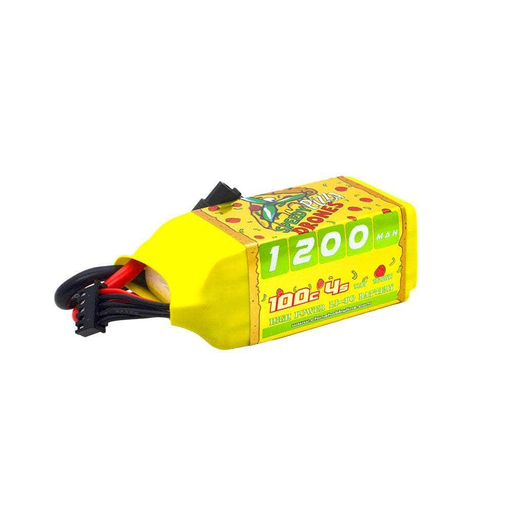CNHL SpeedyPizza 14.8V 4S 1200mAh 120C LiPo Battery with XT60 Connector - High Performance RC Car Drone Battery for Racing & FPV Flying