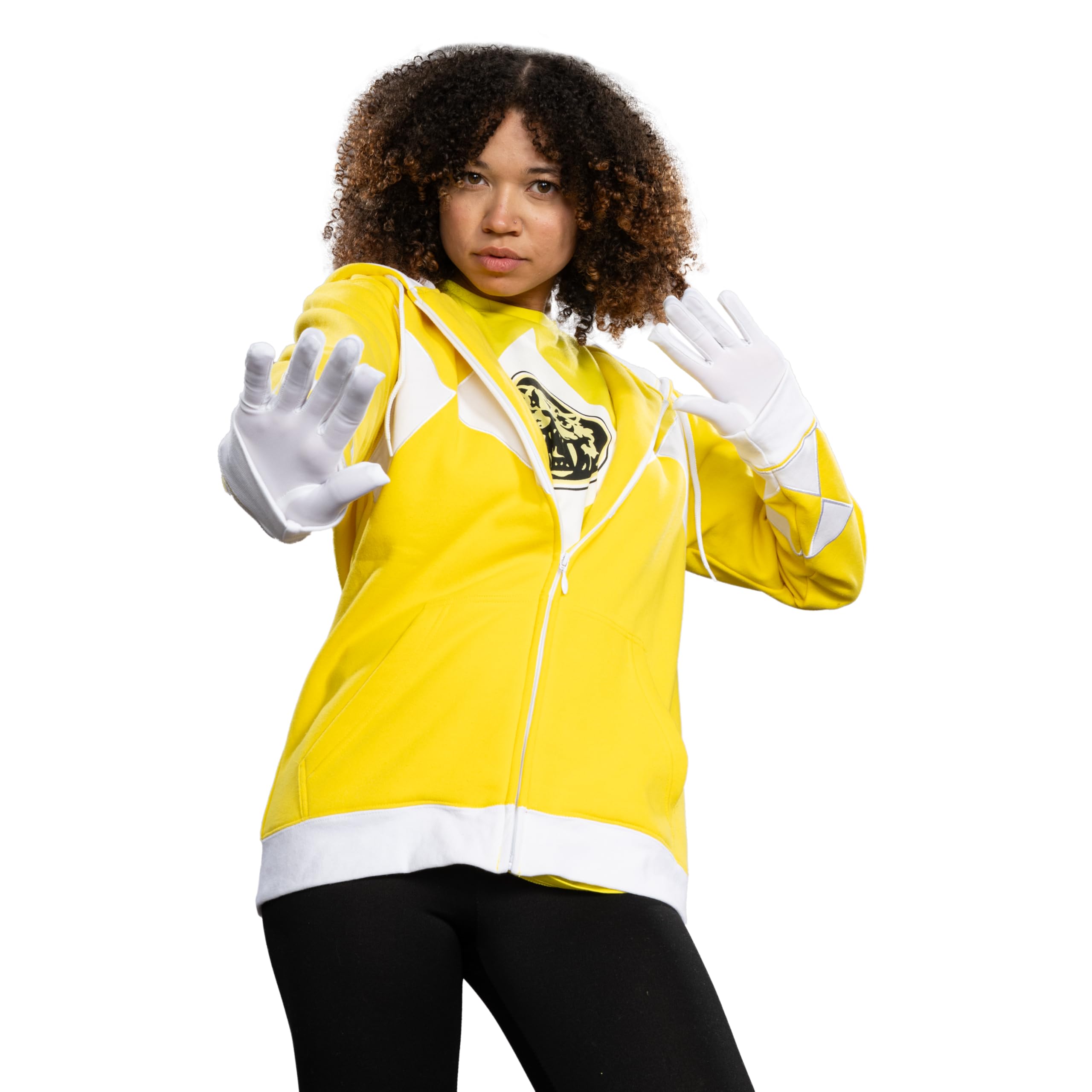 Power Rangers Hooded Costume Sweatshirt for Kids & Adults - Official Licensed Character Hoodie for Halloween Cosplay, Birthday Parties & Themed Events