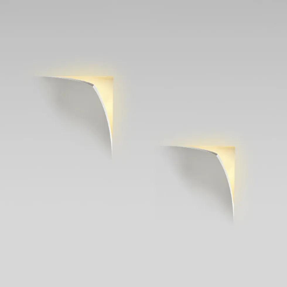 Modern V-Shaped White Recessed Wall Light - Sleek LED Fixture for Living Room, Bedroom & Hallway Lighting