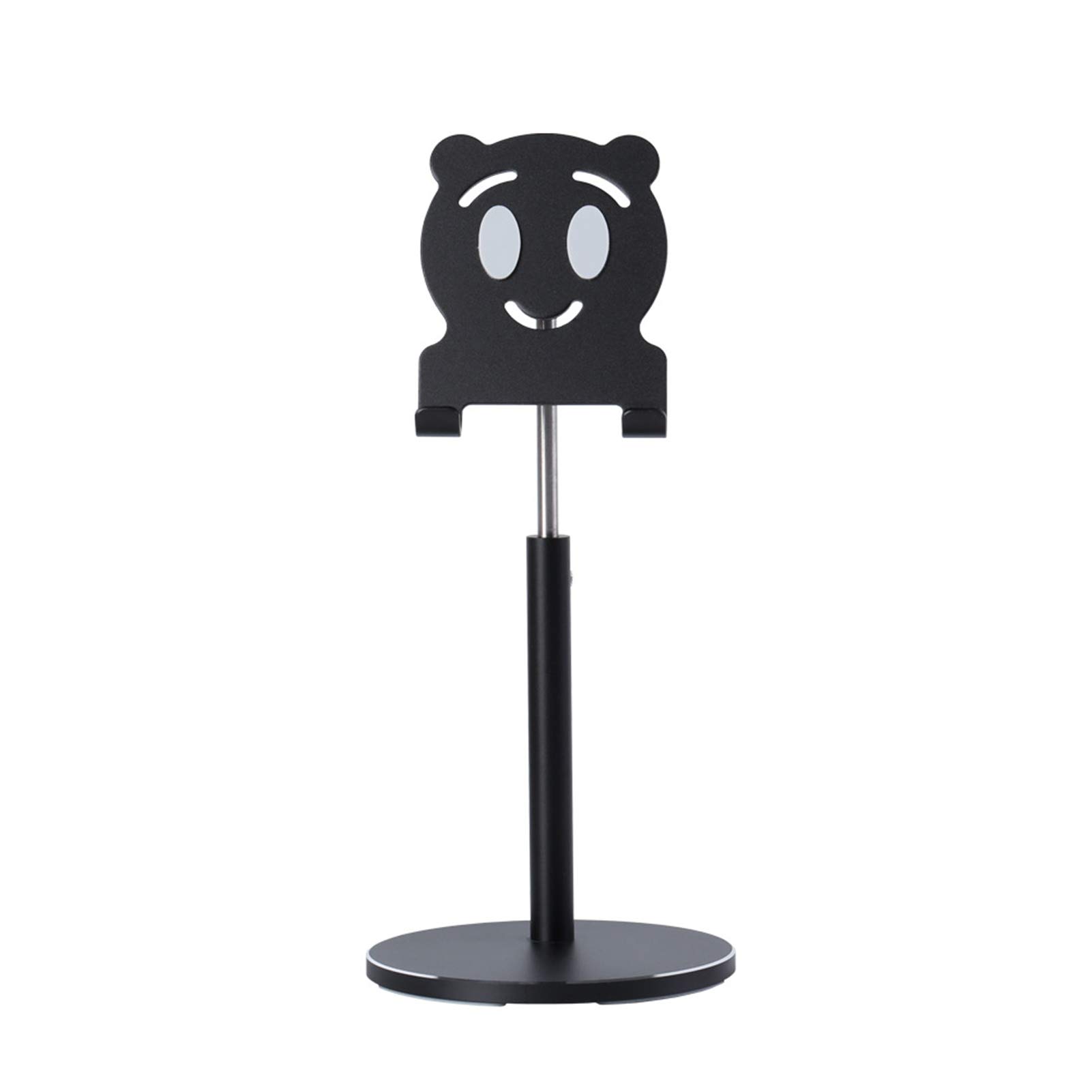 Adjustable Bear-Shaped Phone Stand Holder - Black Telescopic Desktop Phone Stand for Live Streaming, Watching Videos & Hands-Free Calling - Compatible with Most Smartphones (iPhone, Samsung, Google Pixel) - Perfect for Home, Office & Travel Use