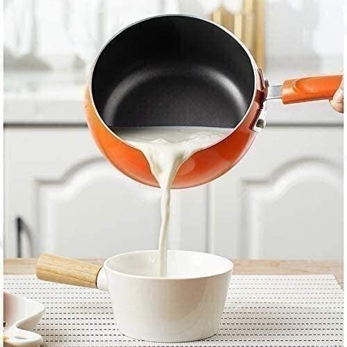 Non-Stick Wok Pan with Heat-Resistant Handle & Glass Lid - 12 Inch Deep Frying Pan for Stir Fry, Soup, Milk Boiling & Sauteing - Perfect for Asian Cooking, Home Kitchen & Restaurant Use
