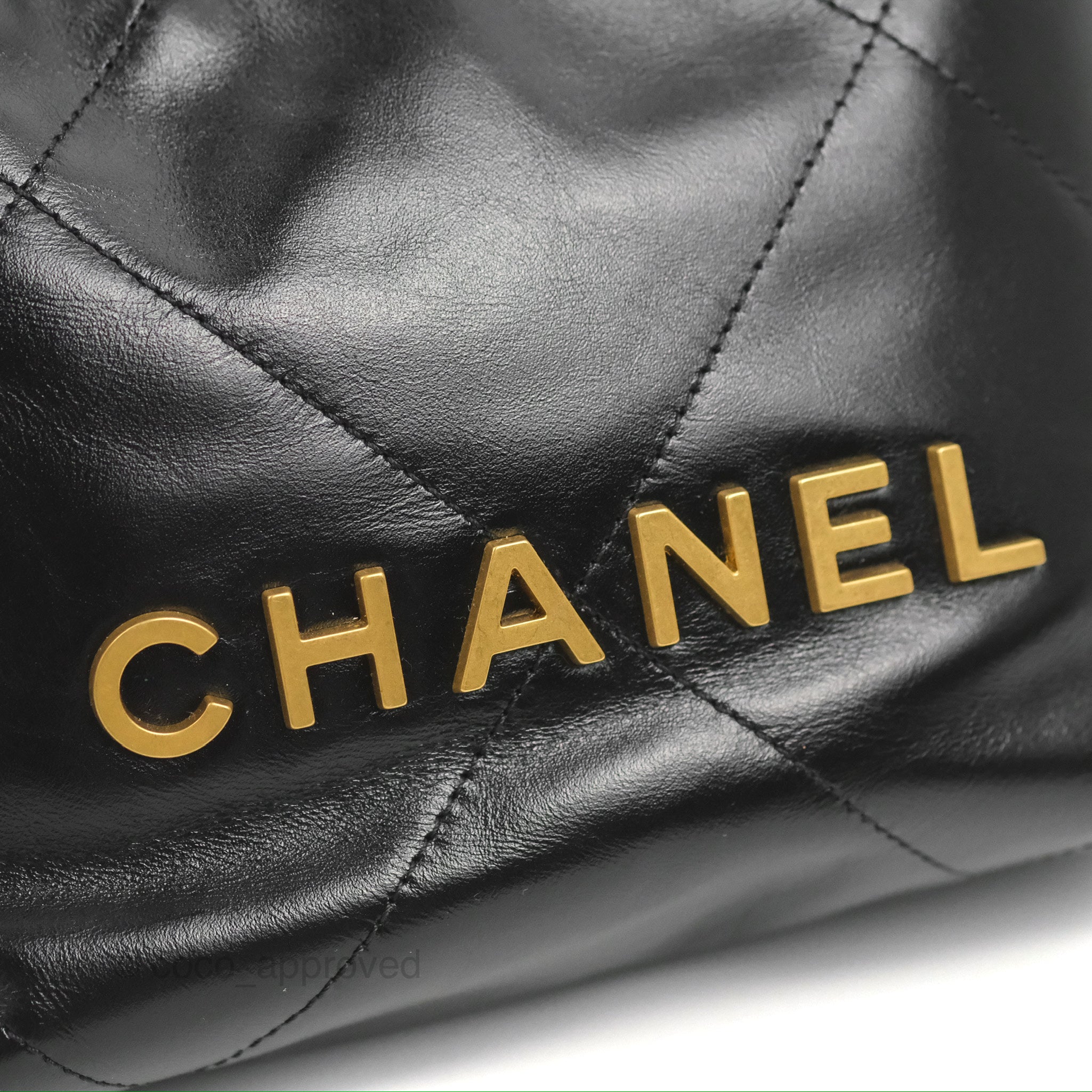 Chanel 22 Mini Bag Black Crumpled Calfskin Leather Crossbody Bag for Women | Luxury Designer Handbag for Date Night, Parties & Everyday Use