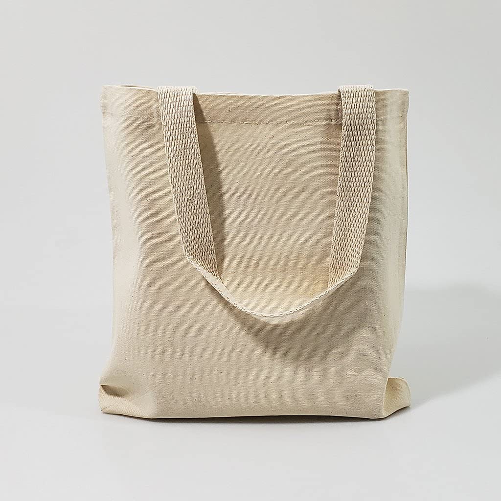 Eco-Friendly Reusable Cotton Canvas Tote Bags - Customizable Cute Book Bags for Gifts & Party Favors (12x12x3 inches) - Perfect for Book Lovers, Shopping, Beach Trips & Everyday Use