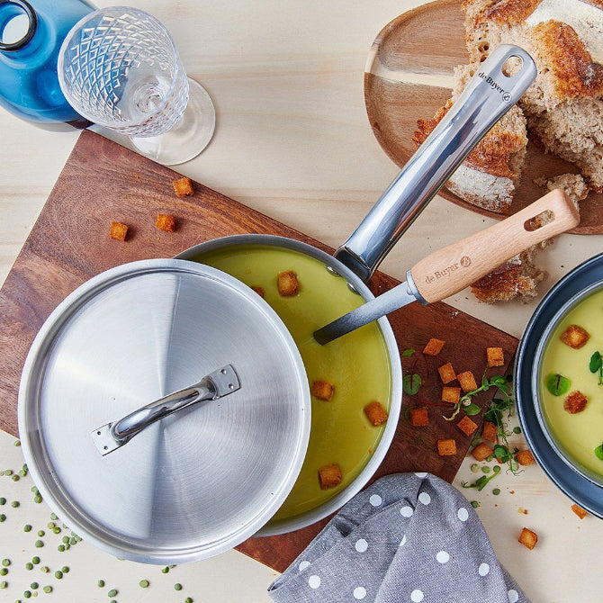 De Buyer Alchimy Saucepan - Premium Stainless Steel Cookware for Professional Chefs & Home Cooking - Perfect for Sauces, Stews & Gourmet Recipes