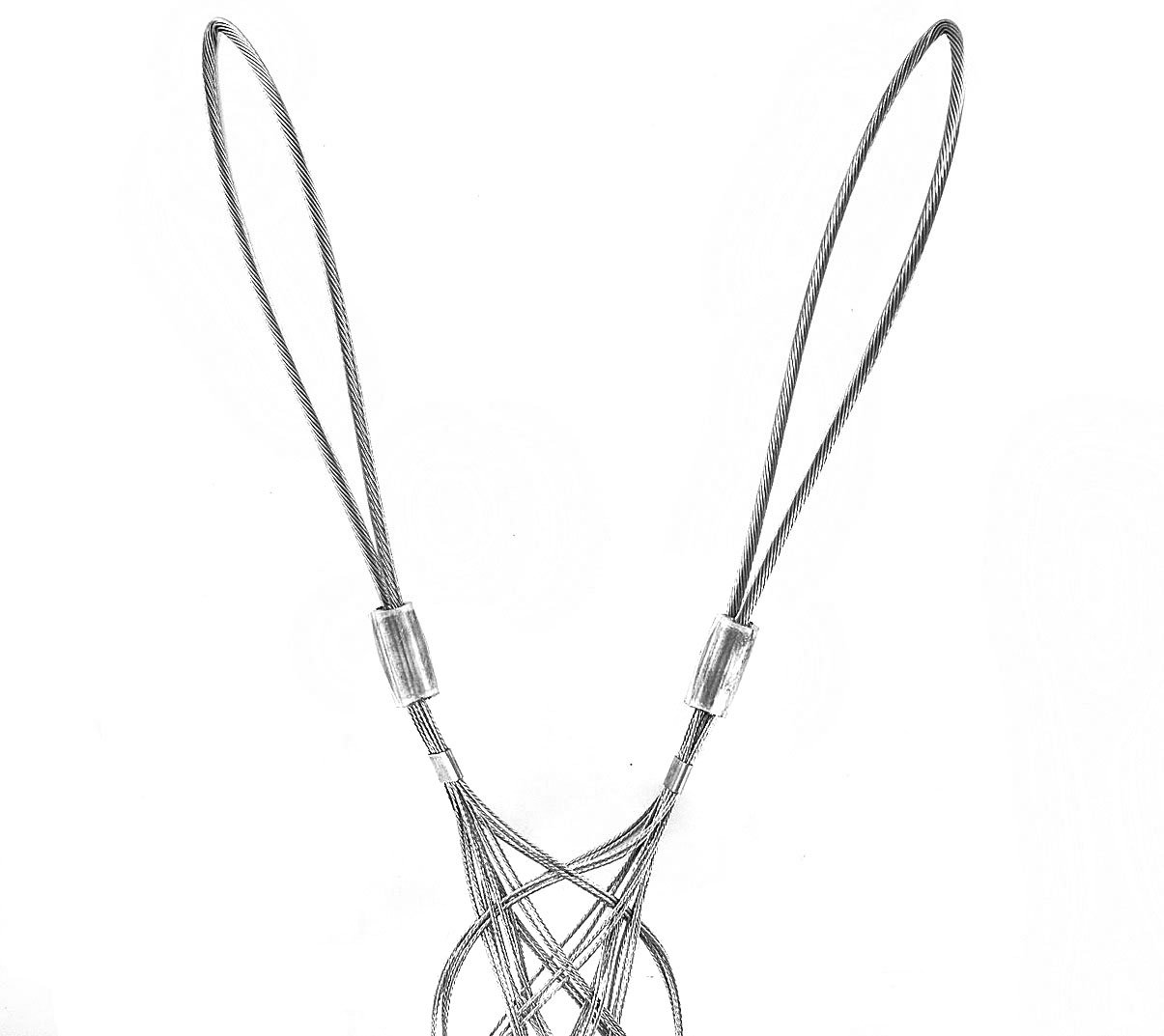 Leviton L9716 Heavy Duty Closed Mesh Double U Eye Wire Grip - Supports 2.50 to 2.99 Inch Cable Diameter | Ideal for Industrial Cable Management, Construction Wiring & Electrical Installations