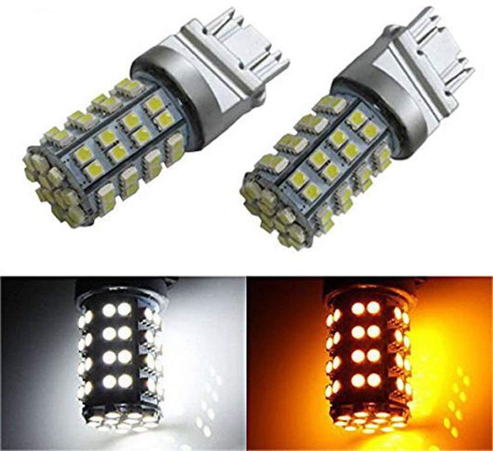 3157 Dual Color Switchback LED Bulbs - Front Turn Signal Lights (60 White/60 Amber) - Perfect for Car, Truck, SUV Headlight Replacement & Customization