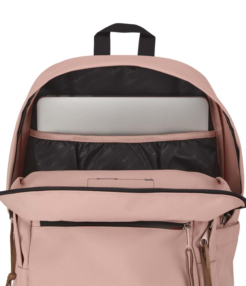 JanSport Right Pack Backpack - Lightweight Laptop Backpack for School & Travel, Misty Rose Pink | Durable College Bookbag with Padded Shoulder Straps | Perfect for Students, Commuters & Outdoor Adventures