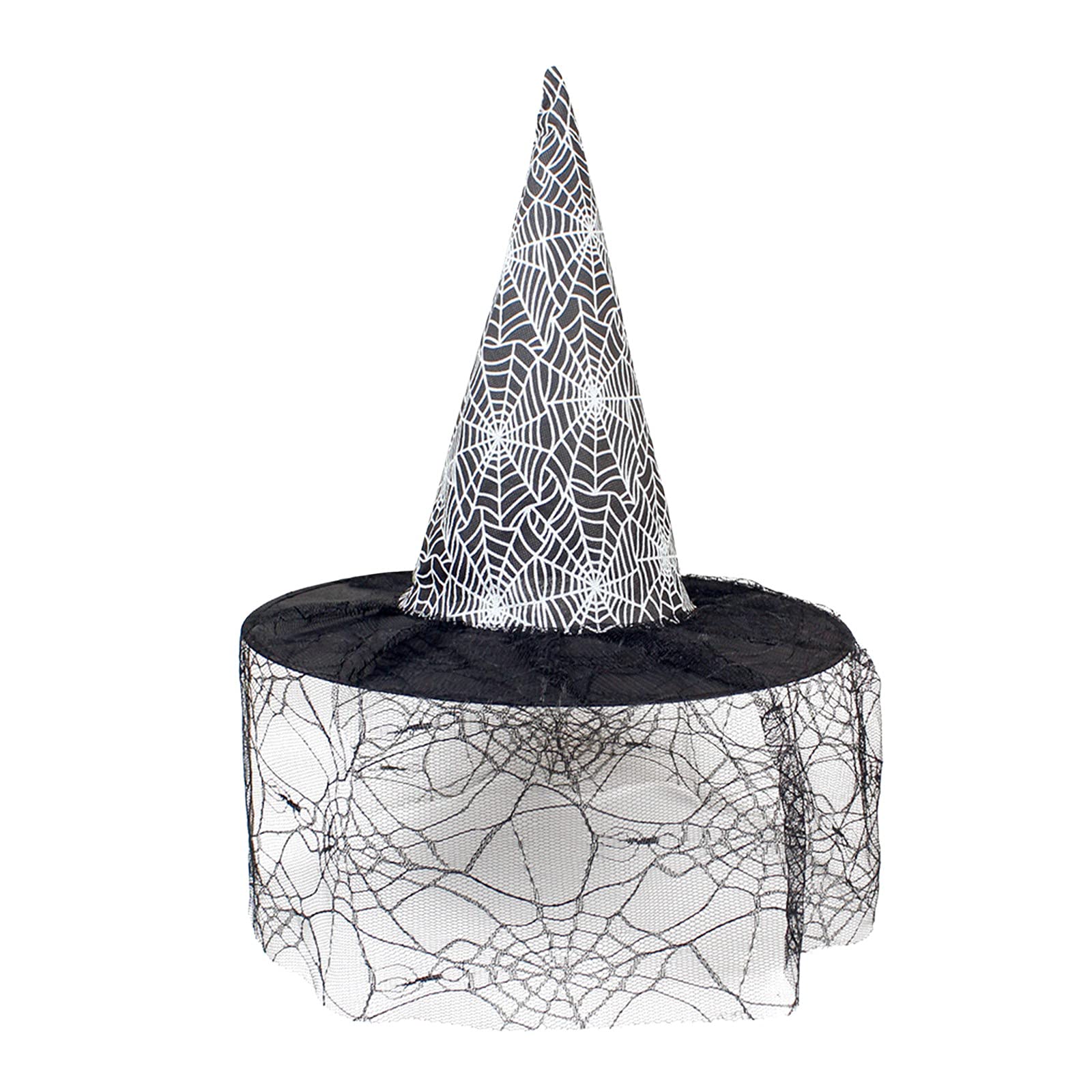 Witch Hat for Adults - Pointed Halloween Costume Hat with Wide Brim, Decorative Woven Design for Witch, Warlock, or Cosplay - Perfect for Halloween Parties, Witch-Themed Events, and Gothic Fashion