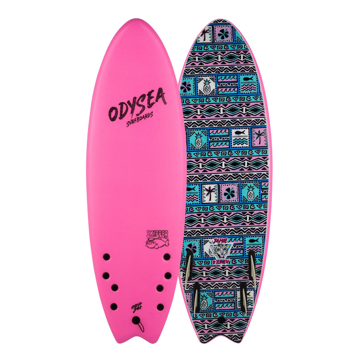 Odysea Skipper 5'6 Pro JOB Quad Surfboard in Hot Pink - 20