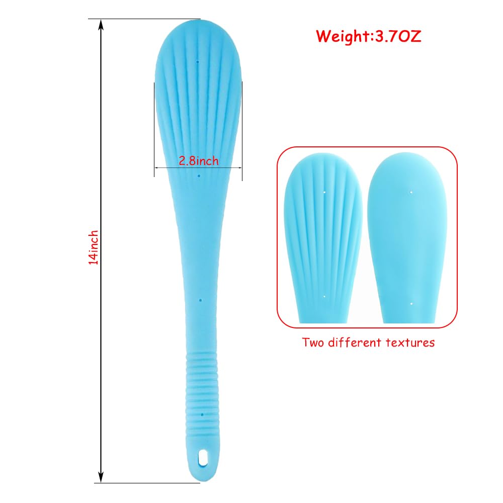 BDSM Spanking Paddle - Flexible Rubber Shell Shaped Adult Toy for Couples Play, Lightweight & Durable SM Bondage Game Accessory for Women & Men (Blue) - Perfect for Sensual Play, Roleplay & Spanking Scenes
