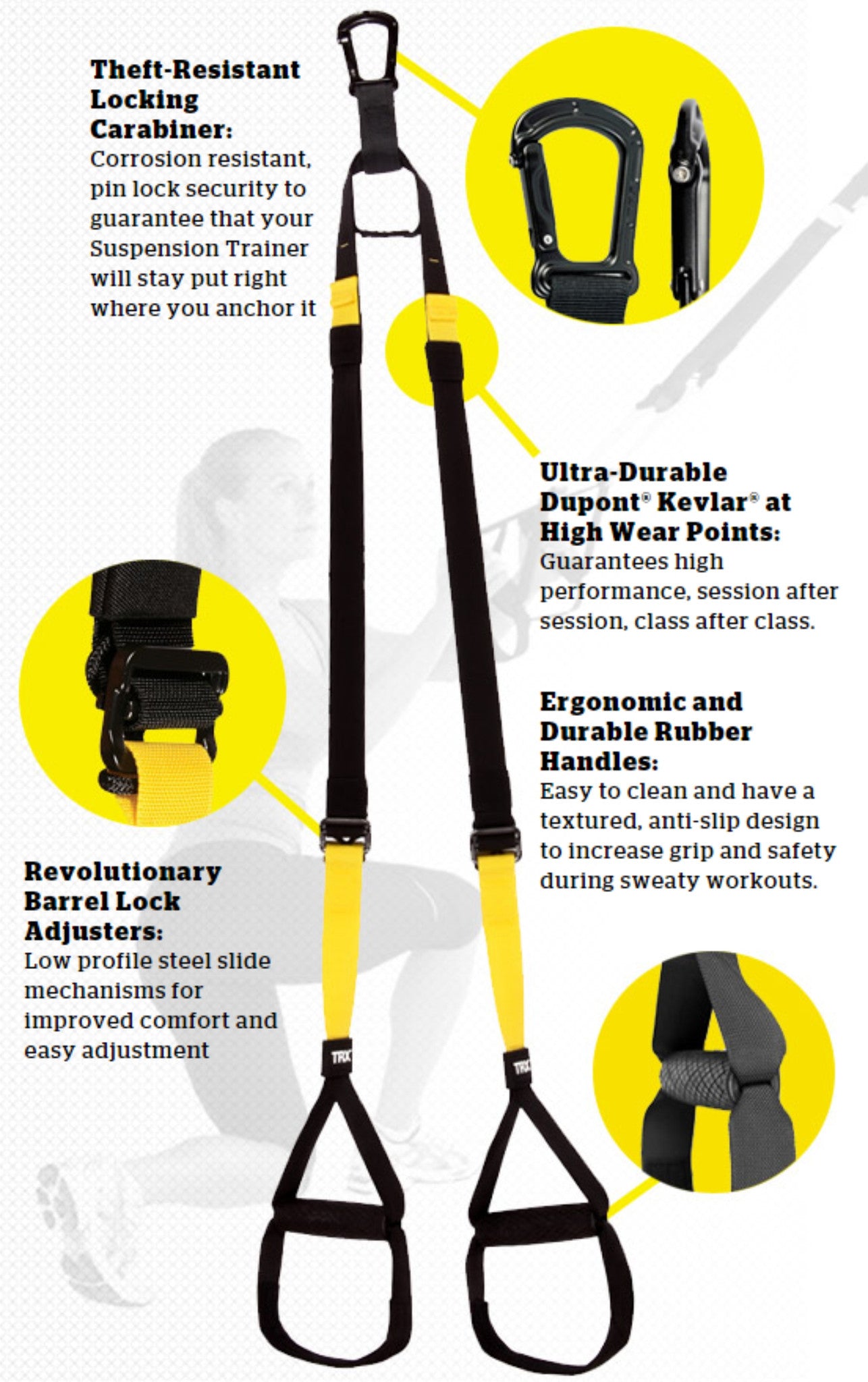 TRX Commercial Suspension Trainer - Professional Gym Equipment for Full Body Workouts - Perfect for Home, Gym & Outdoor Fitness Training