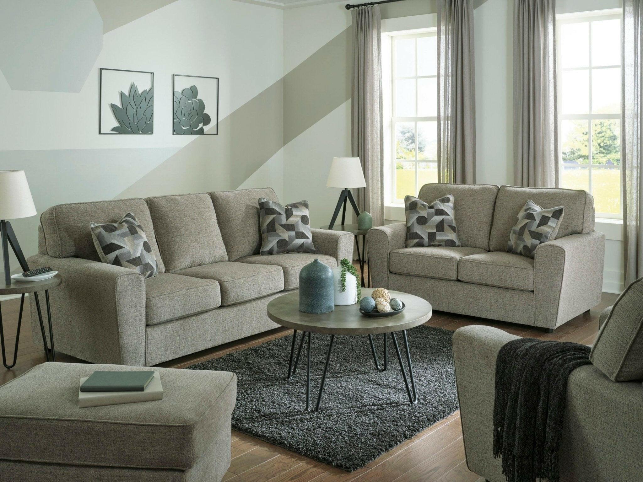 Cascilla Pewter Sofa & Loveseat Set 26805 - Modern Living Room Furniture for Small Spaces, Apartment Decor, and Cozy Home Theater Seating