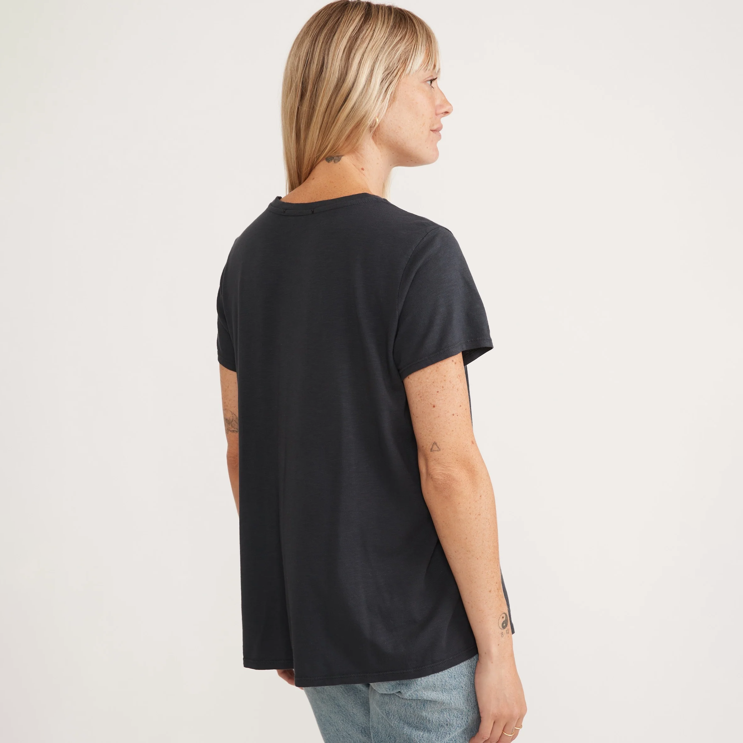 Soft & Comfortable Marine Layer Swing Crew Tee for Women - Relaxed Fit Casual T-Shirt | Perfect for Everyday Wear, Layering & Weekend Outfits