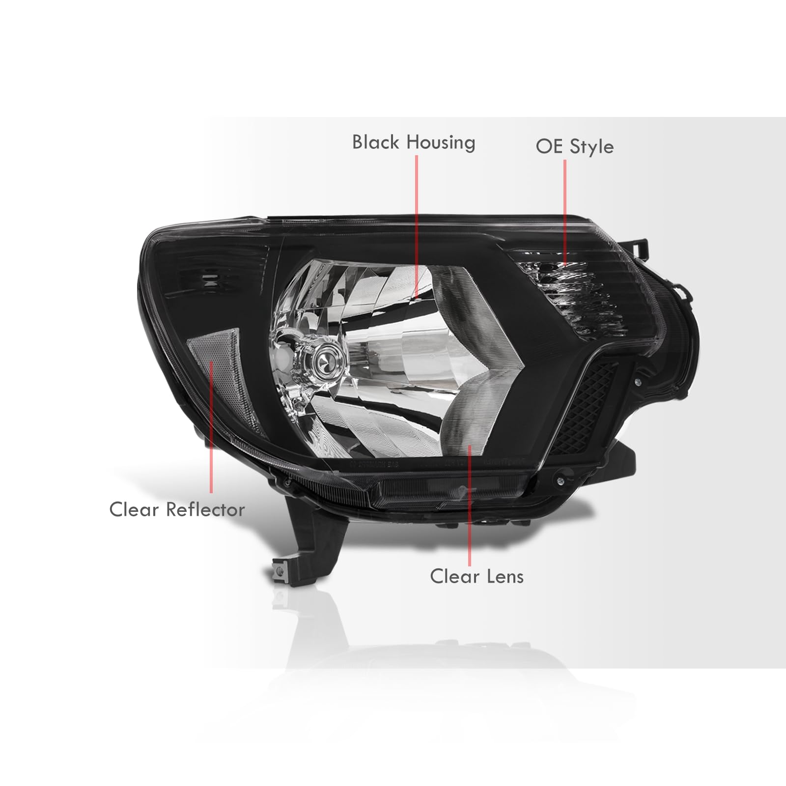 AJP Distributors OE Style Front Headlights Assembly with Corner Signal Lamps - Left & Right Pair for 2012-2015 Toyota Tacoma Pickup Truck - Direct Replacement & Upgrade - Perfect for Off-Roading, Night Driving & Enhanced Visibility