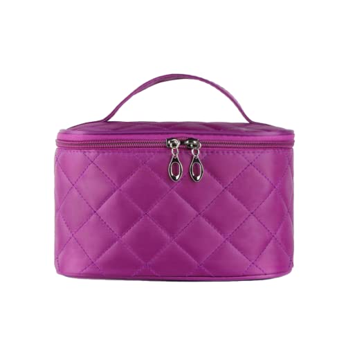 Women's Purple Portable Makeup Organizer Pouch Bag - Travel Cosmetic Case for Makeup Brushes & Accessories | Perfect for Home Vanity, Gym, Travel & On-the-Go Use